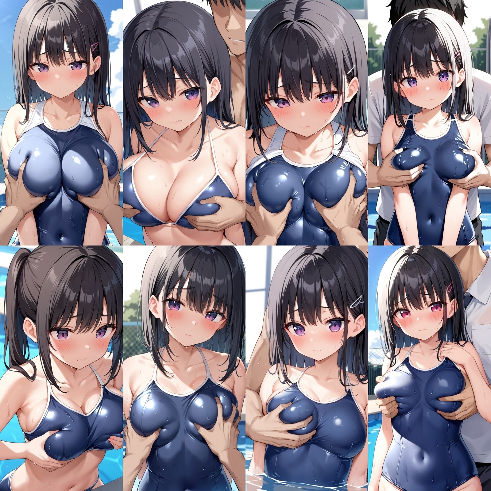 スク水女子とプールでエッチ【500枚】 サンプル2ページ目