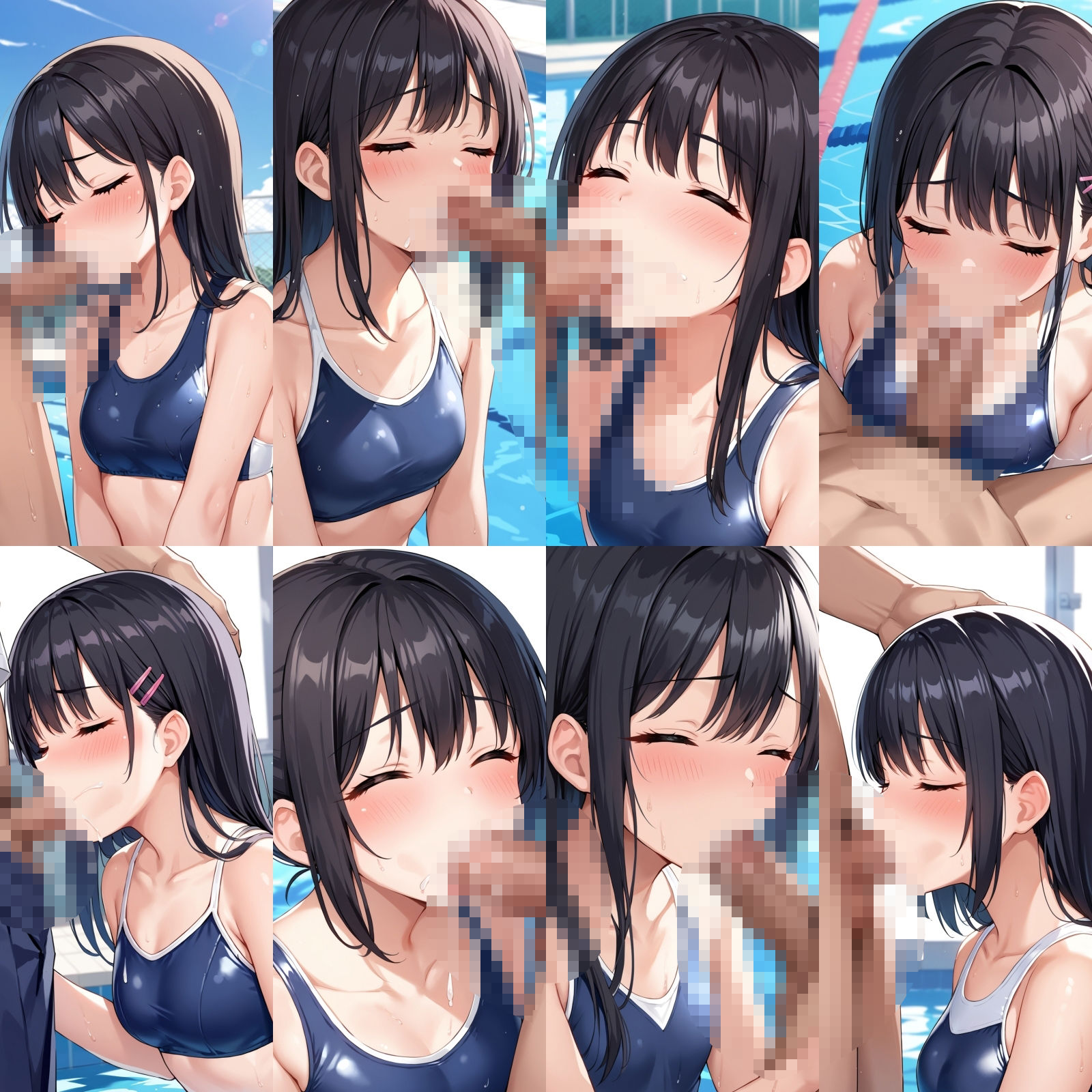 スク水女子とプールでエッチ【500枚】 サンプル4ページ目