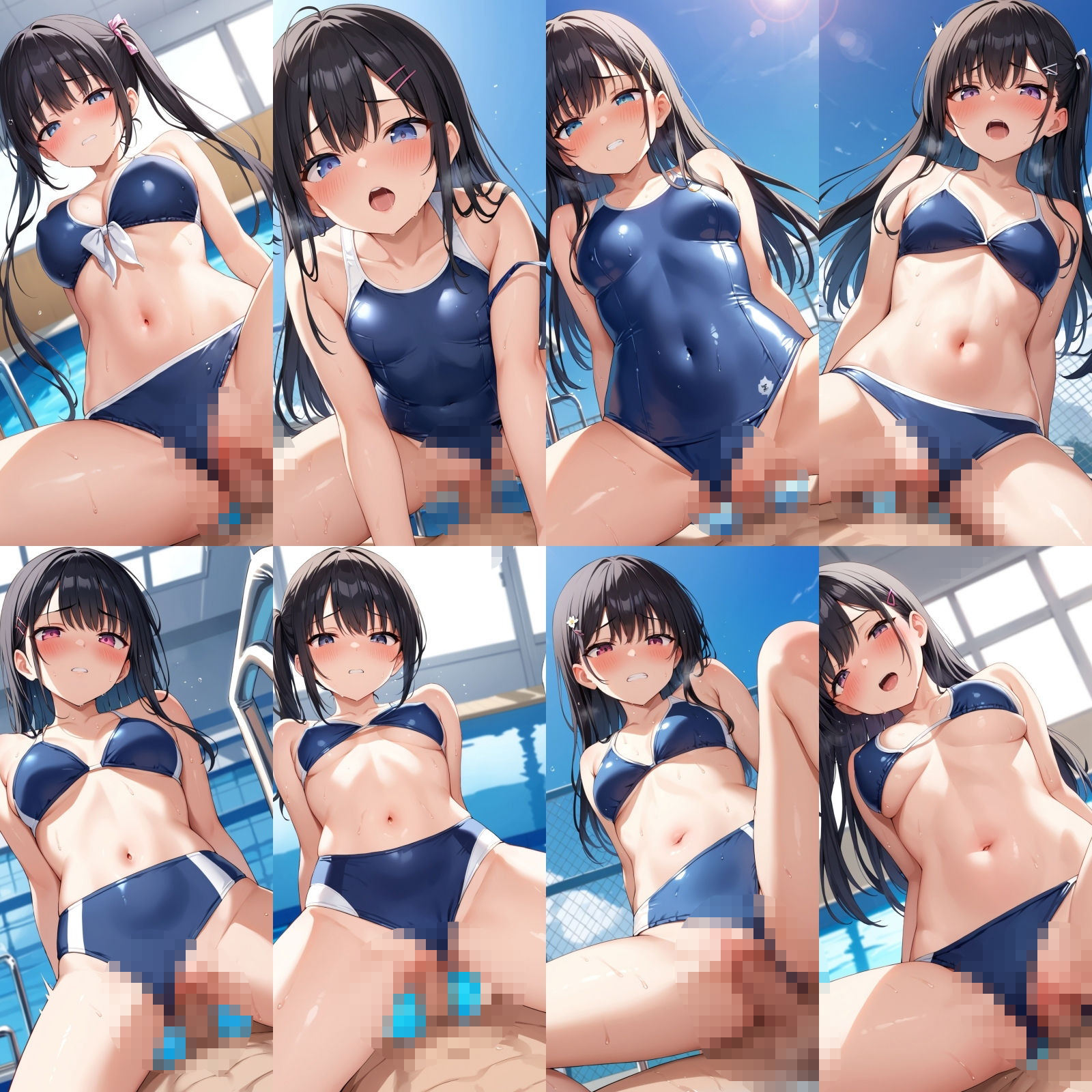 スク水女子とプールでエッチ【500枚】 サンプル8ページ目