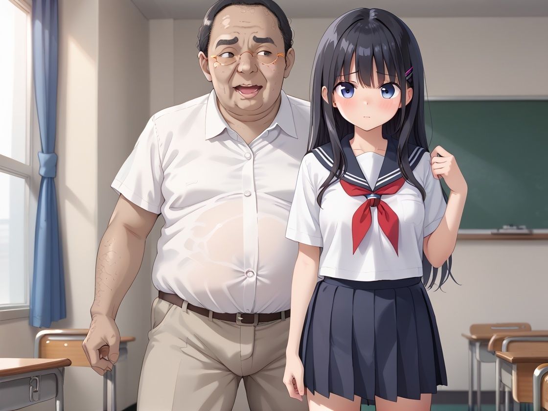 油断だらけの女子寮にまでも野生のキモデブ教頭があらわれた。 サンプル2ページ目