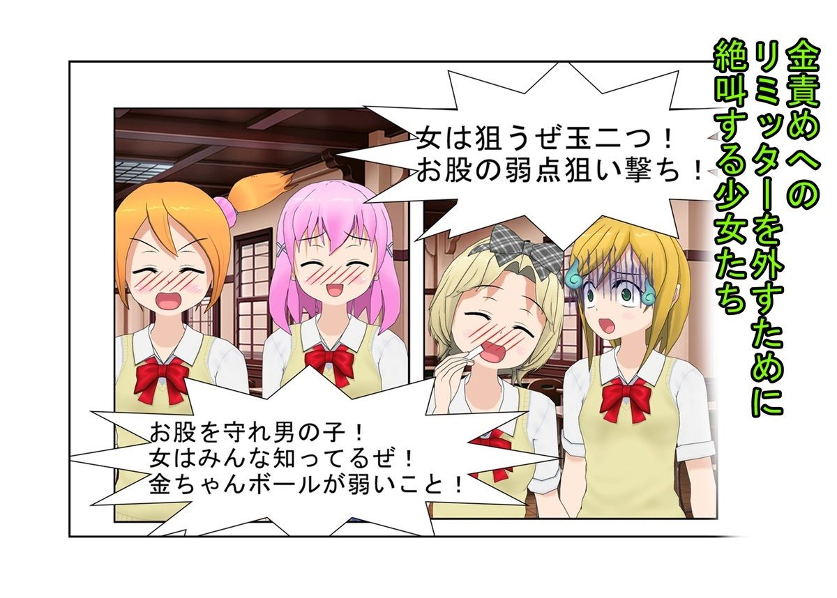【金的・金的嘲笑】『金責め女学院』一日一回玉責め授業！？  憧れの女の園は、男に勝つために裏で一日一回金責め授業をやっているドS女子養成学校だった！？ サンプル2ページ目