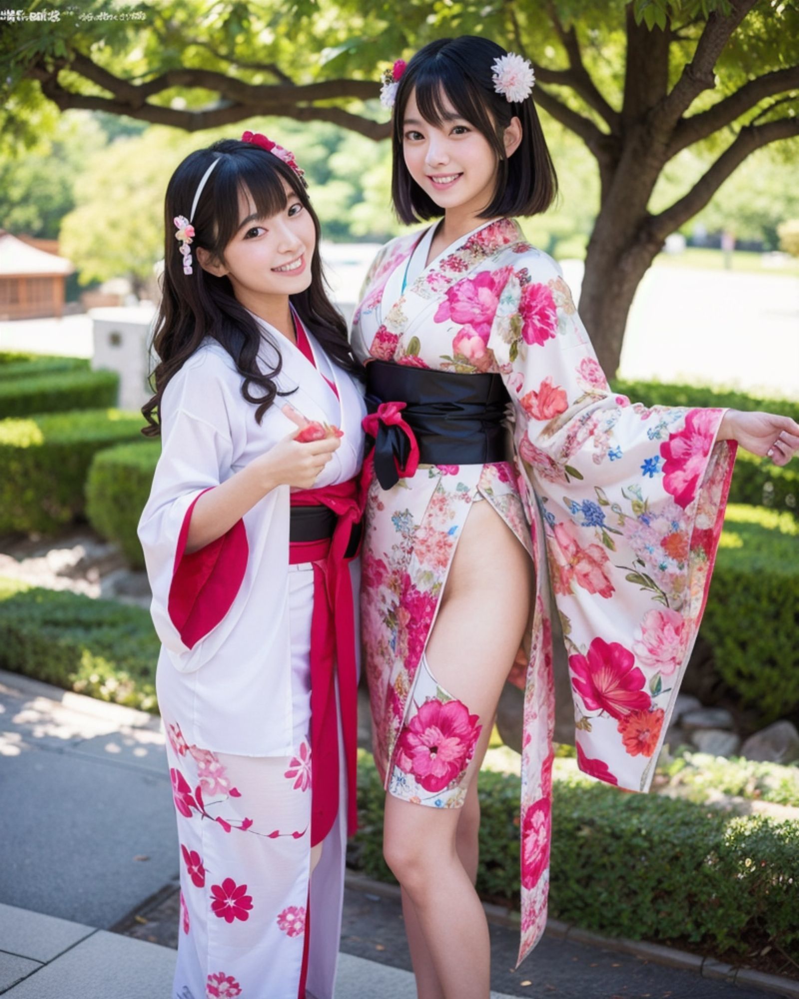 プレミアム美少女 2人組  着物コスプレ  モザイク無し サンプル7ページ目
