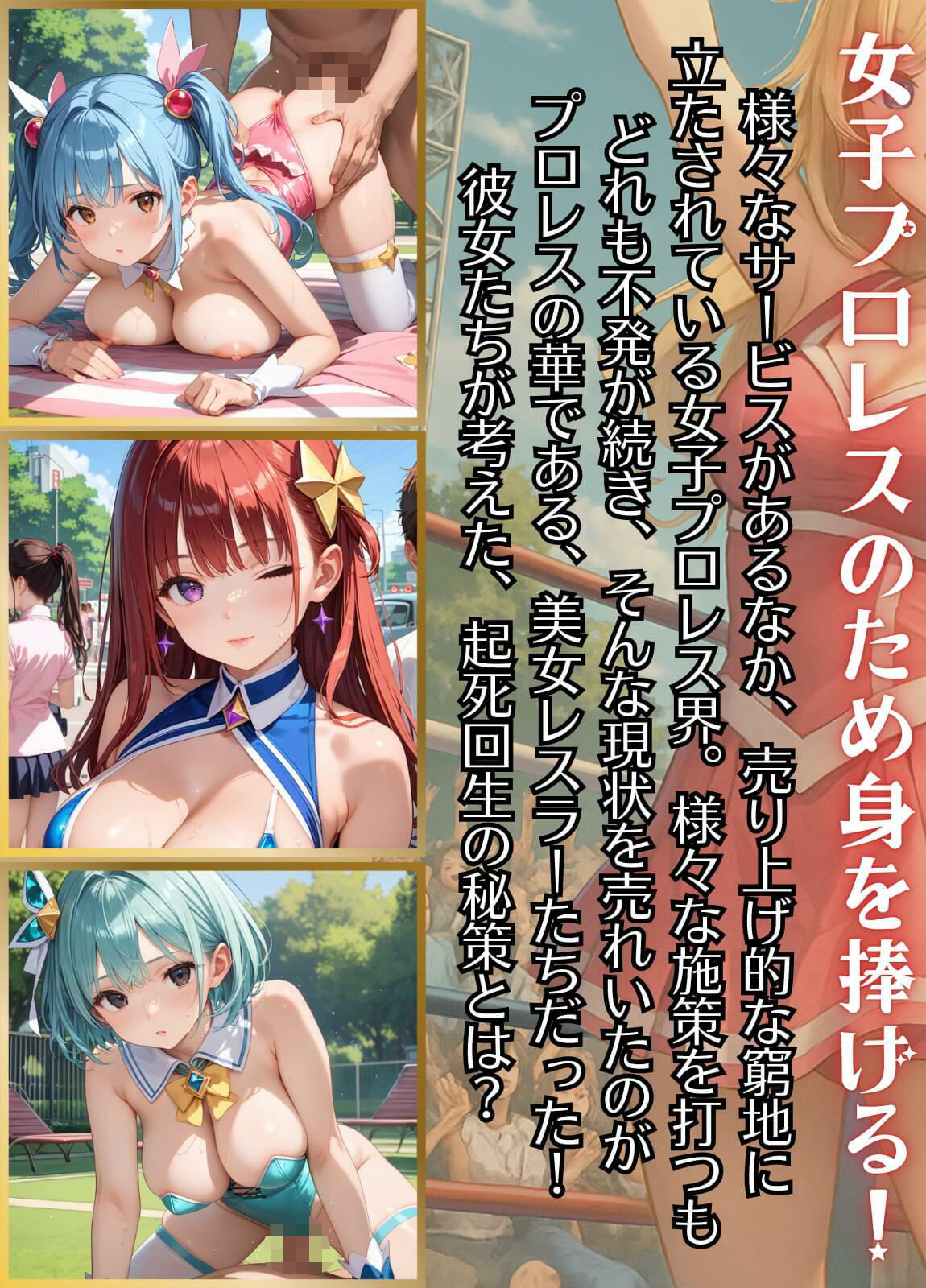 美女レスラーの特技は、野外枕営業です！〜新人美女レスラーは客寄せが大変です！！〜9【厳選CG200枚収録】 サンプル1ページ目