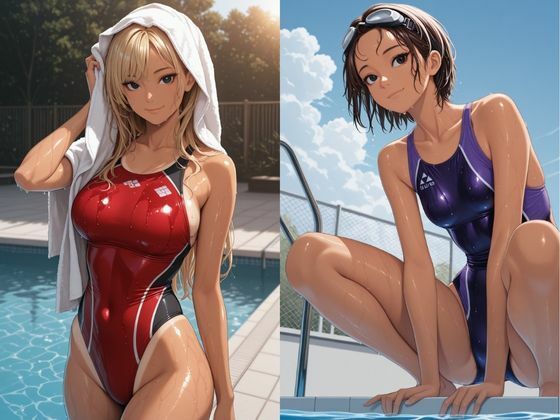 競泳水着の彼女 サンプル3ページ目