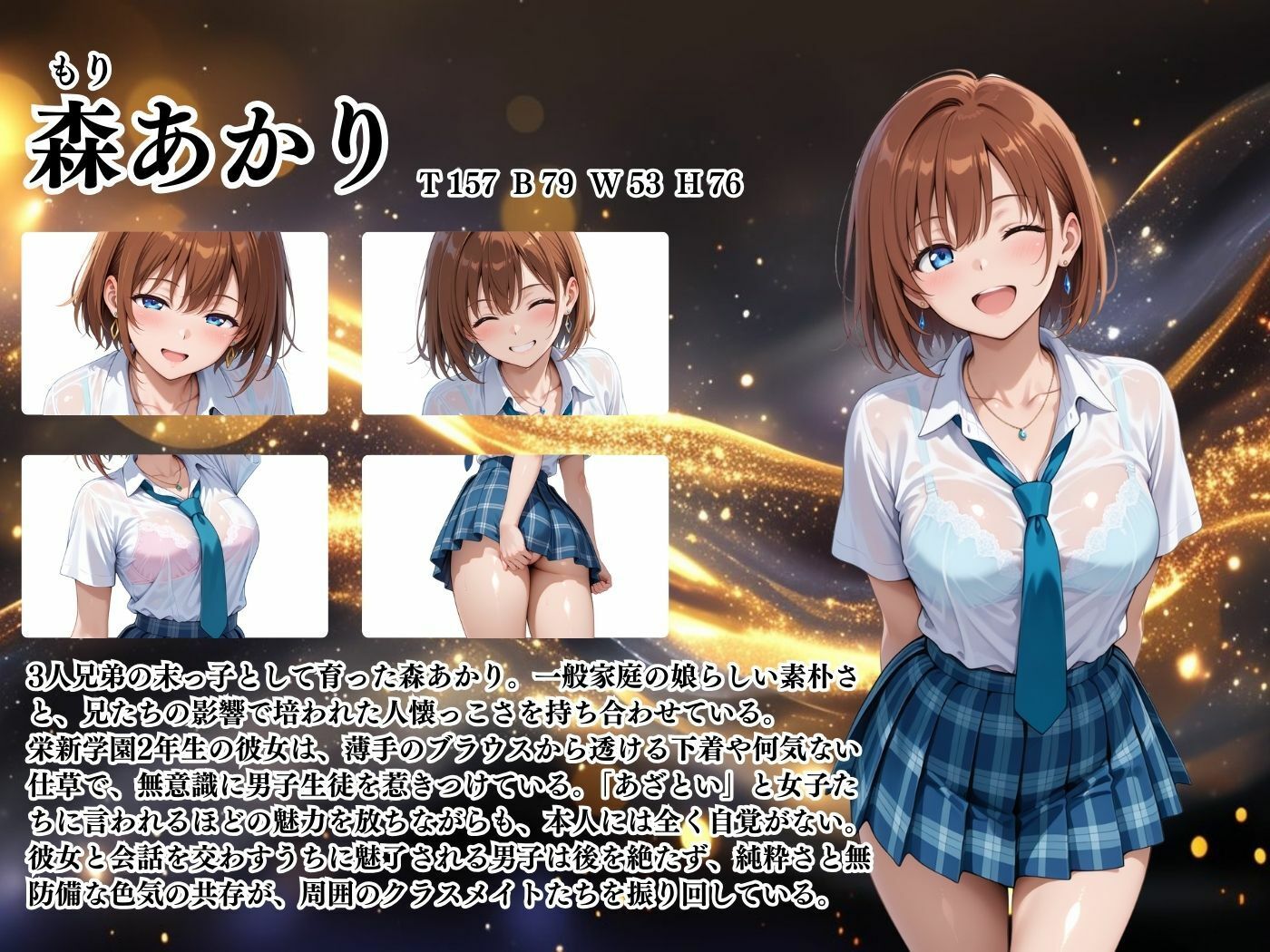 【4Kイラスト】1万3000人の生徒を抱いた校長による森あかりへの性指導（ブルマ編） サンプル1ページ目