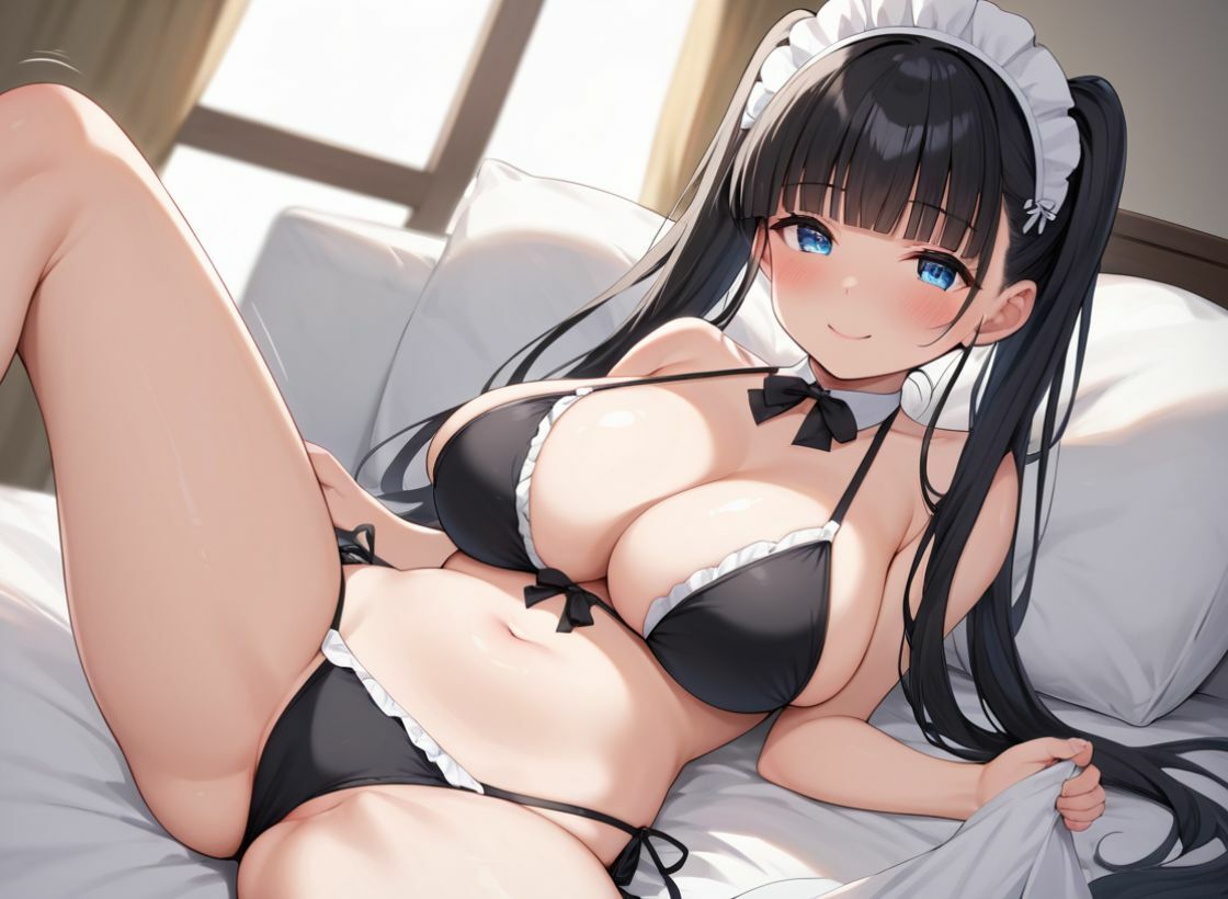 でかおっぱいな妹とメイドコスプレでえっちする サンプル1ページ目