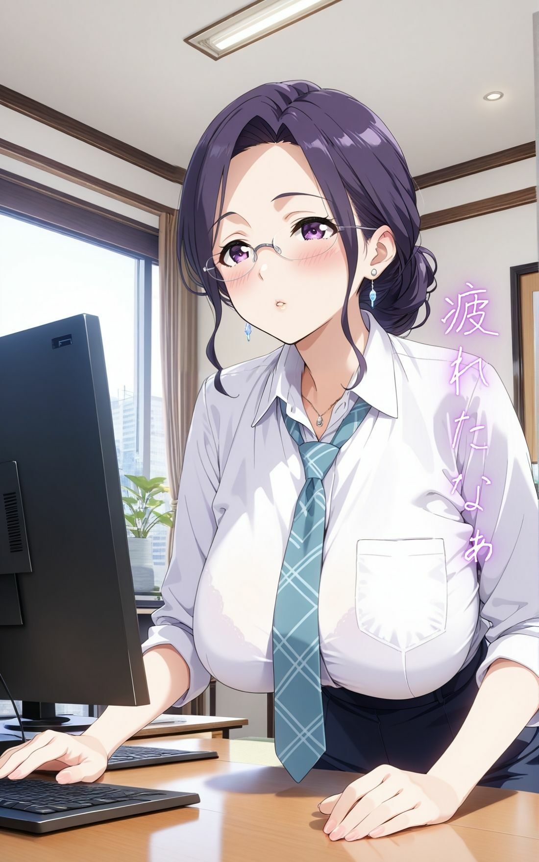 爆乳人妻OL オフィスで濃厚エッチ サンプル2ページ目