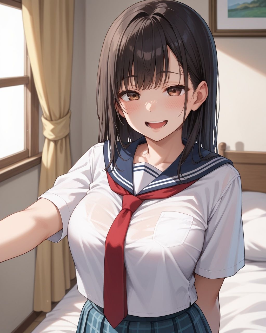 【巨乳ヒロイン】  巨乳女子女子校生がイキまくり！？  催●アプリでみんなのヒロインと公開えっち サンプル2ページ目