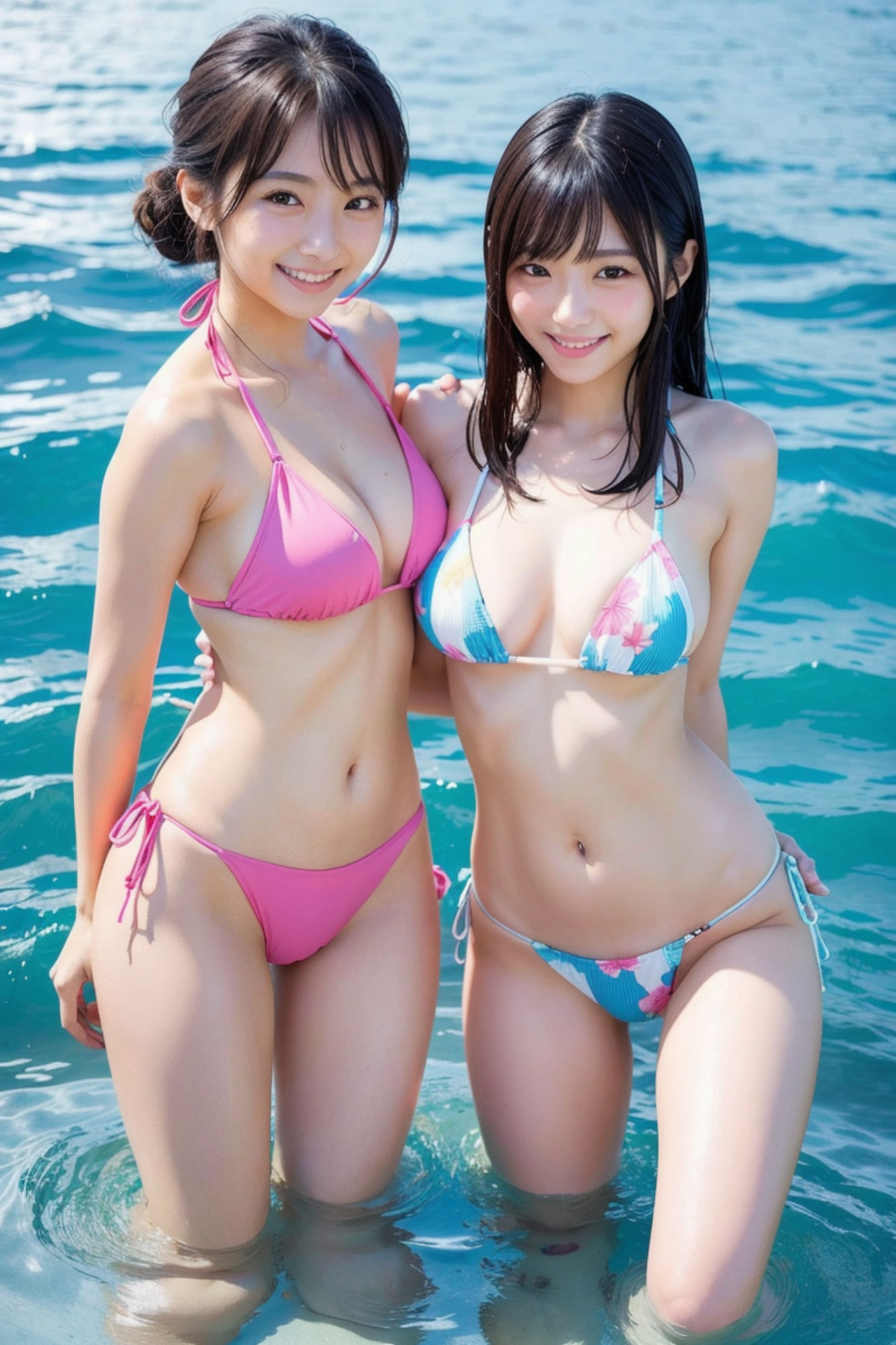 プレミアム美少女2人組  水着パート2  画像集 サンプル2ページ目