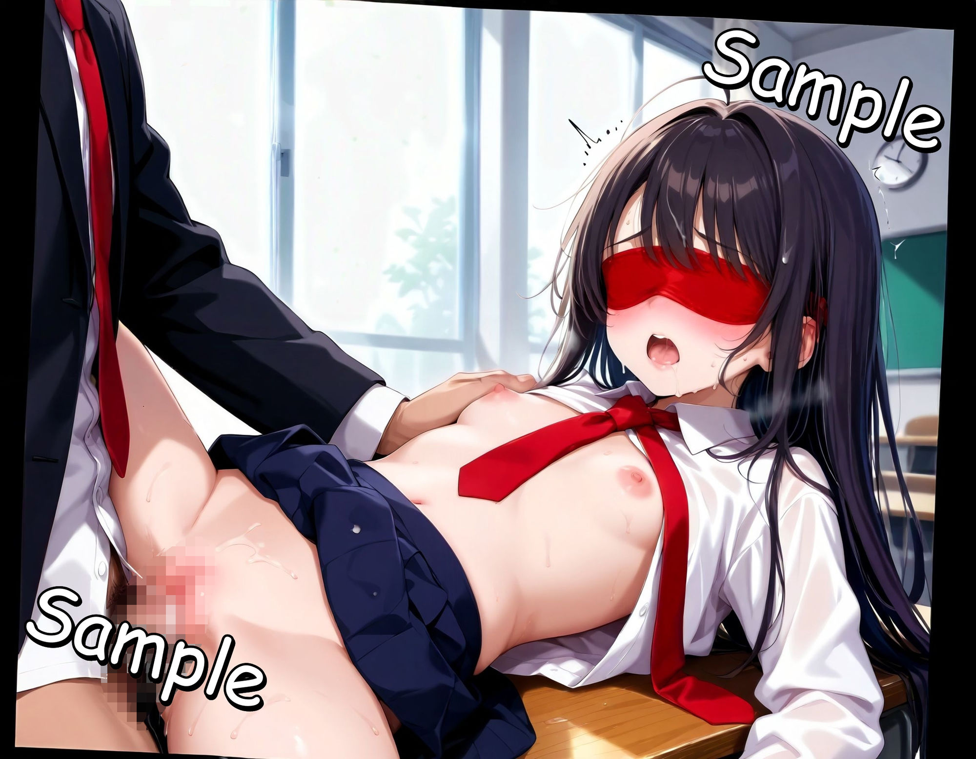 無垢な制服美少女が放課後の教室で集団に汚される話 サンプル8ページ目