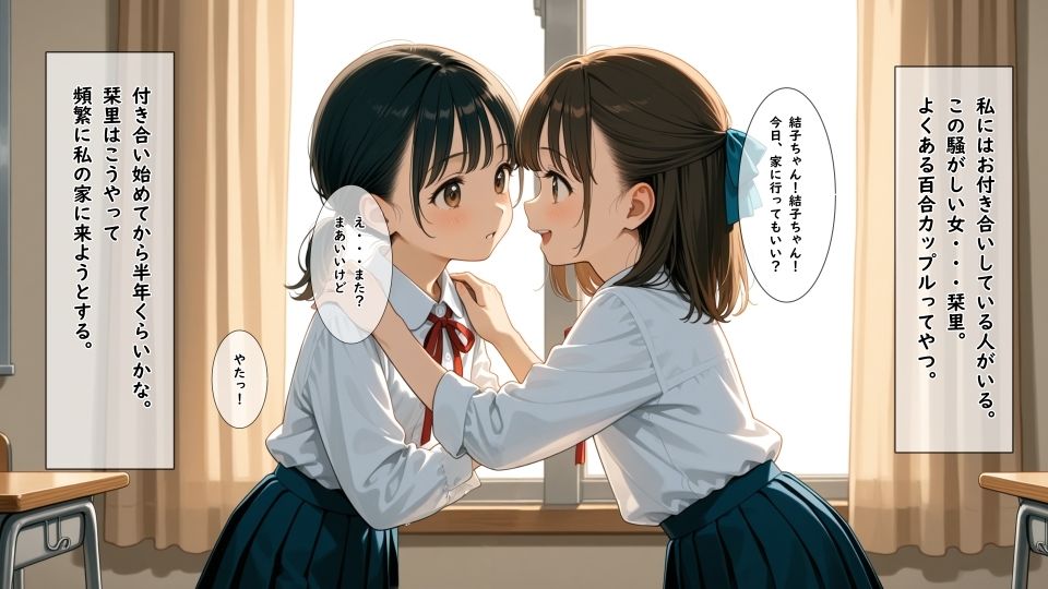 放課後に遊びに来た百合の友達に全身の性感帯を優しく愛撫されて何回イってもやめてもらえない女の子 サンプル5ページ目