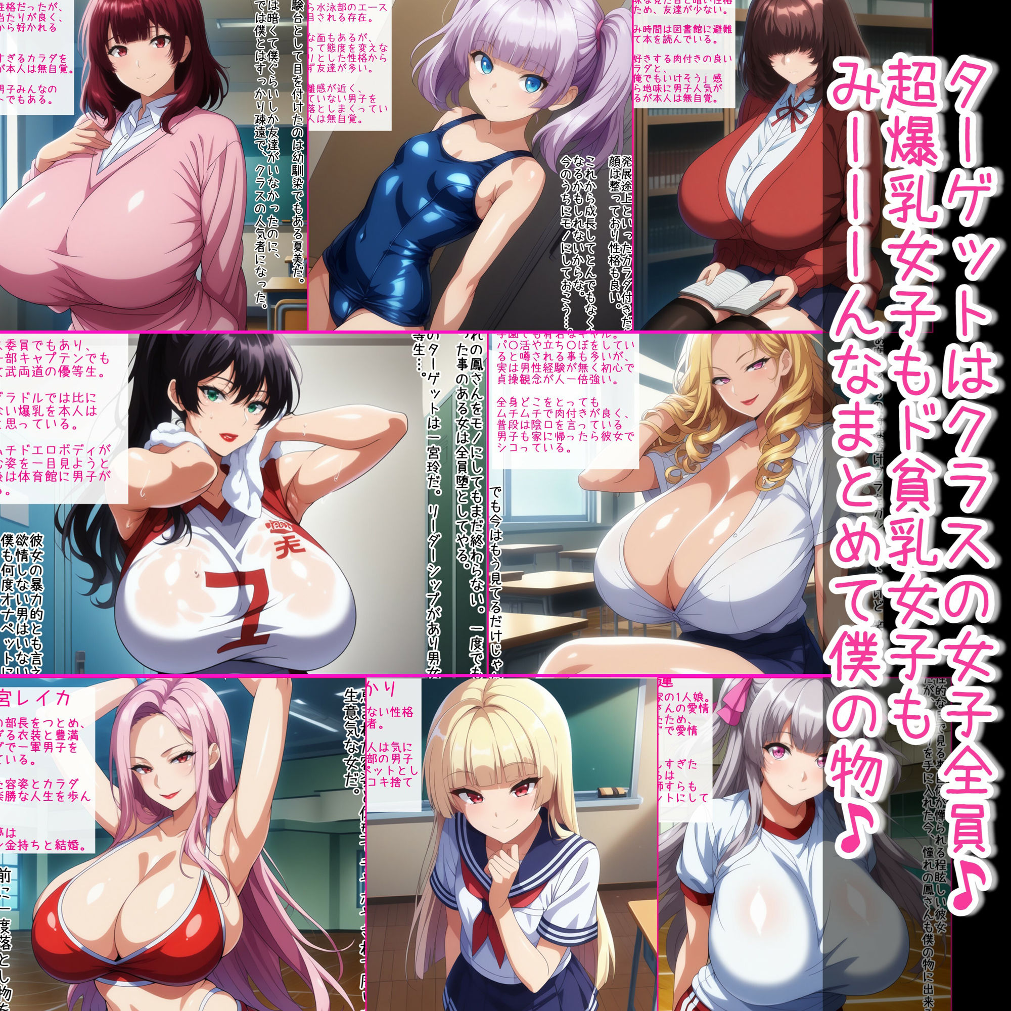 超爆乳もド貧乳も！クラスの女子全員ア〇リで僕専用オナホ化計画！ サンプル3ページ目