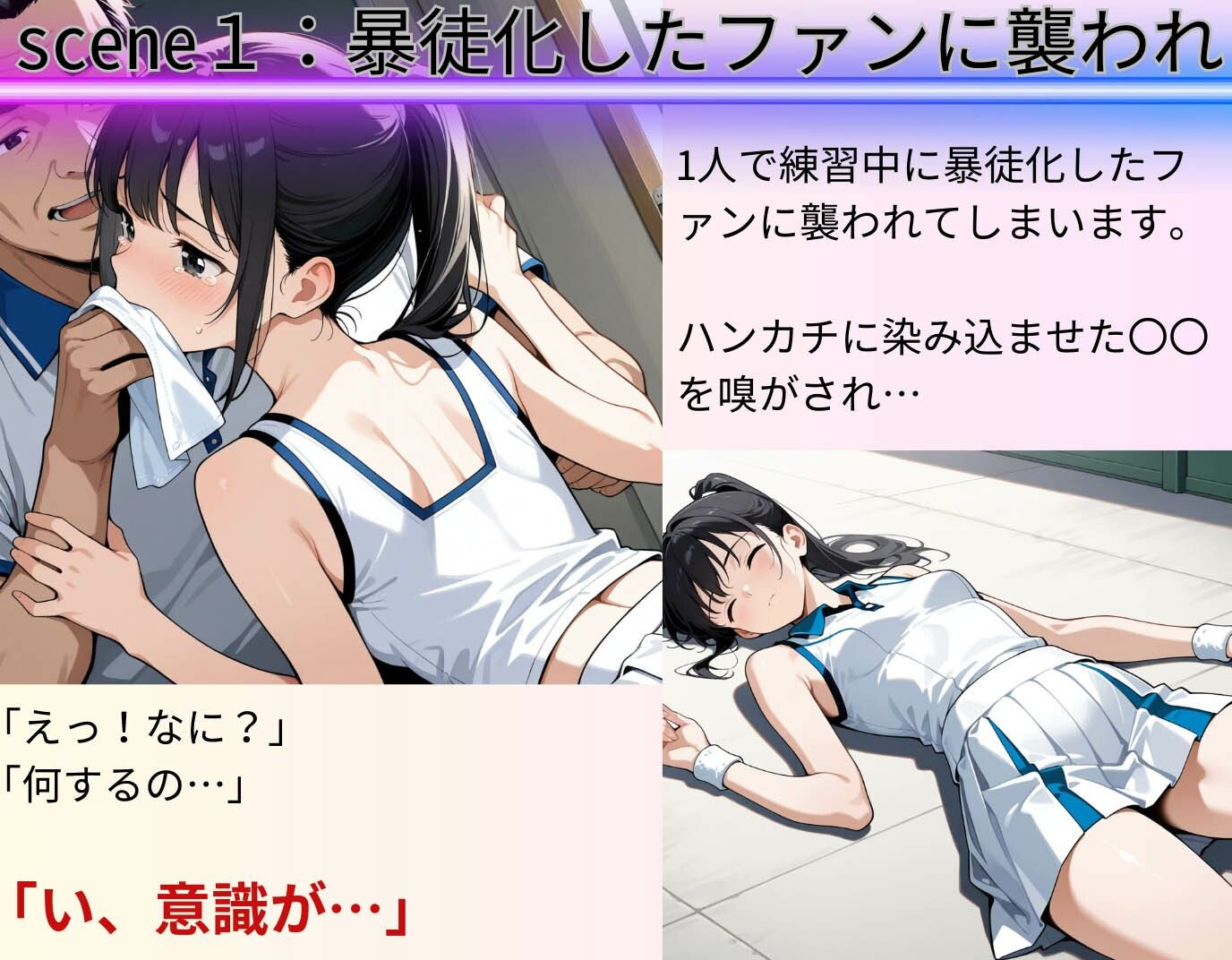 テニス部のツンデレ美少女が拘束快楽堕ち！複数ちんぽで覚醒 サンプル3ページ目