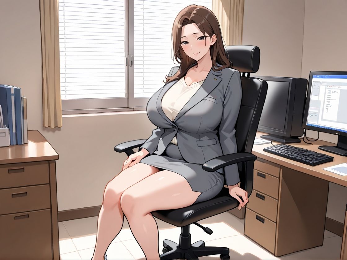 巨乳で美人な人妻上司に誘われてます サンプル2ページ目