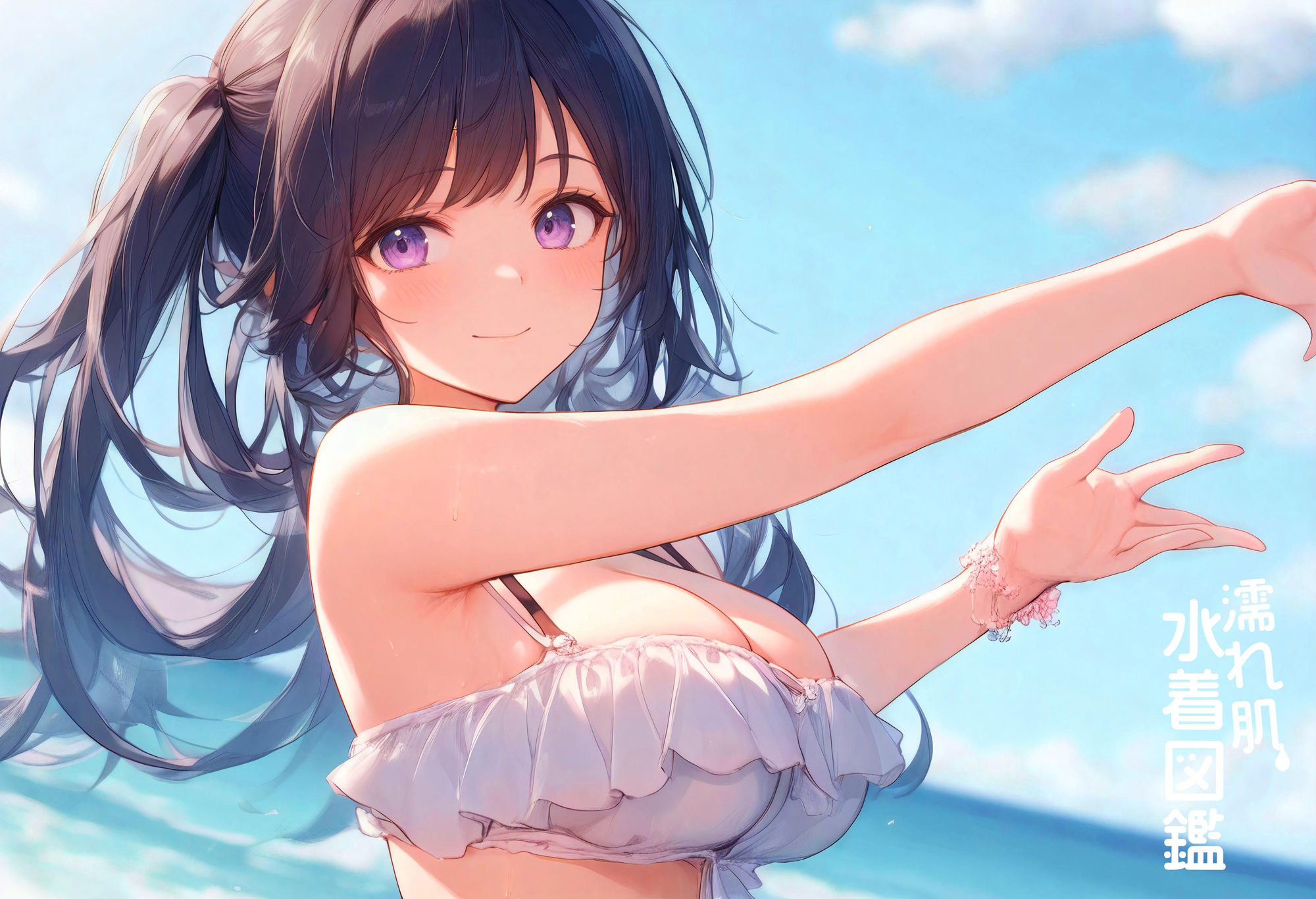 【4K超高画質】濡れ肌水着図鑑 - 美少女編 - サンプル1ページ目