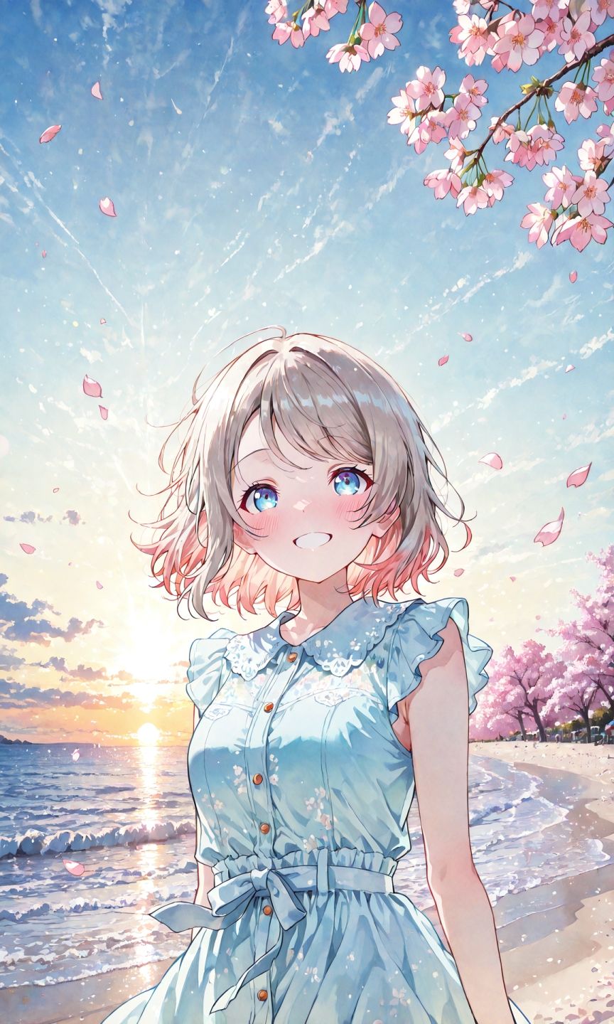 渡辺曜ちゃんの写真集〜春の晴れた朝の海編〜 サンプル1ページ目