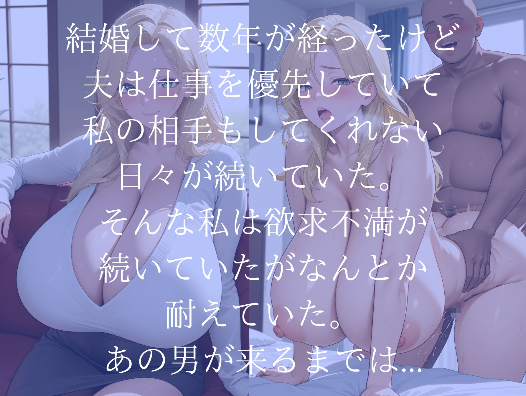 セックスレスに悩む爆乳人妻が中年汚ちんぽで快楽堕ち サンプル1ページ目