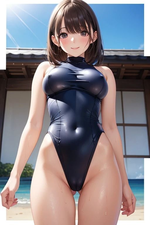 『ぬれた瞳、灼けた肌。』AIグラビア・真夏の記憶編 サンプル3ページ目