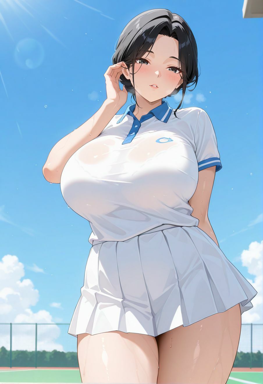 テニス通いの美人妻  巨乳を揺らし中出しセックス サンプル1ページ目
