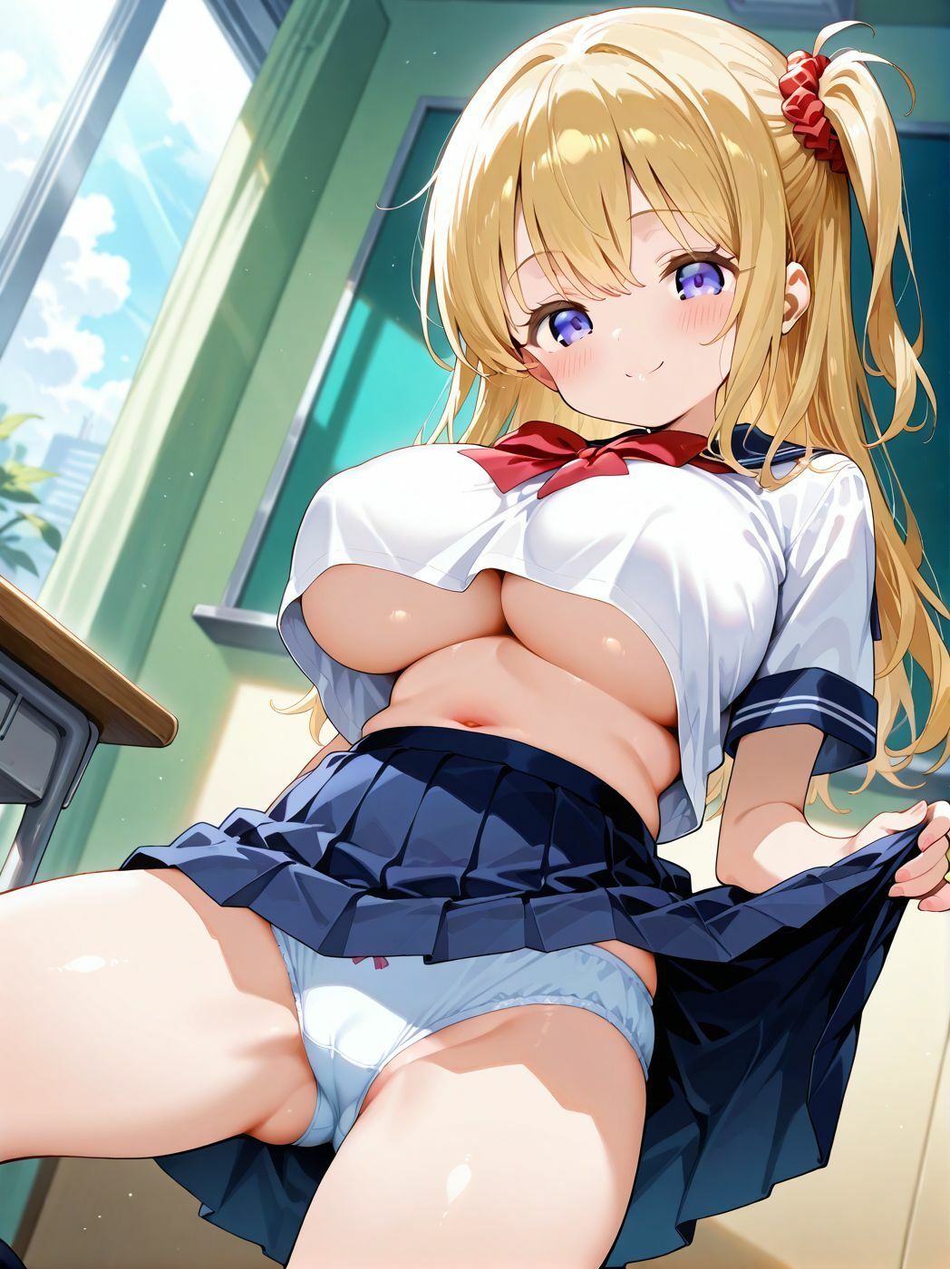 性教育専門〇等学校 巨乳専門性欲処理部 サンプル2ページ目