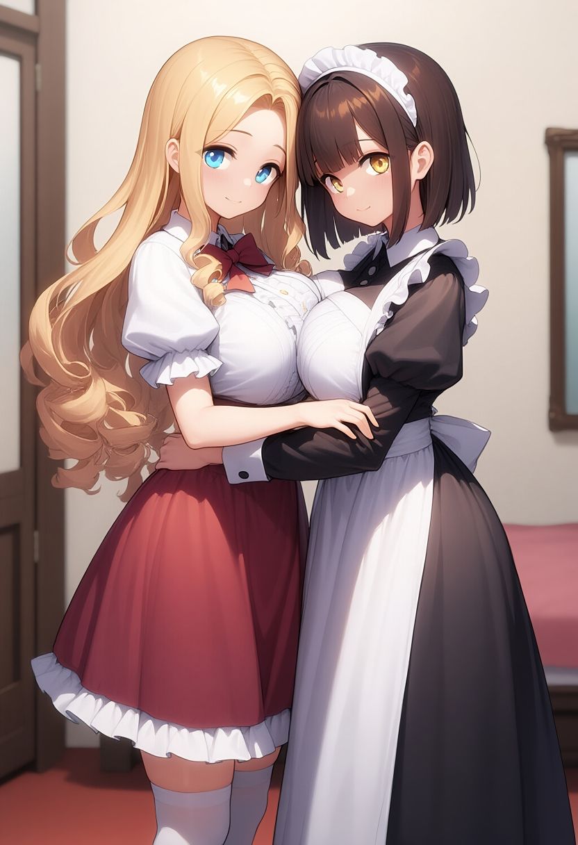 お嬢様とメイドさん、どっちかなんて決められないから3Pエッチ サンプル1ページ目