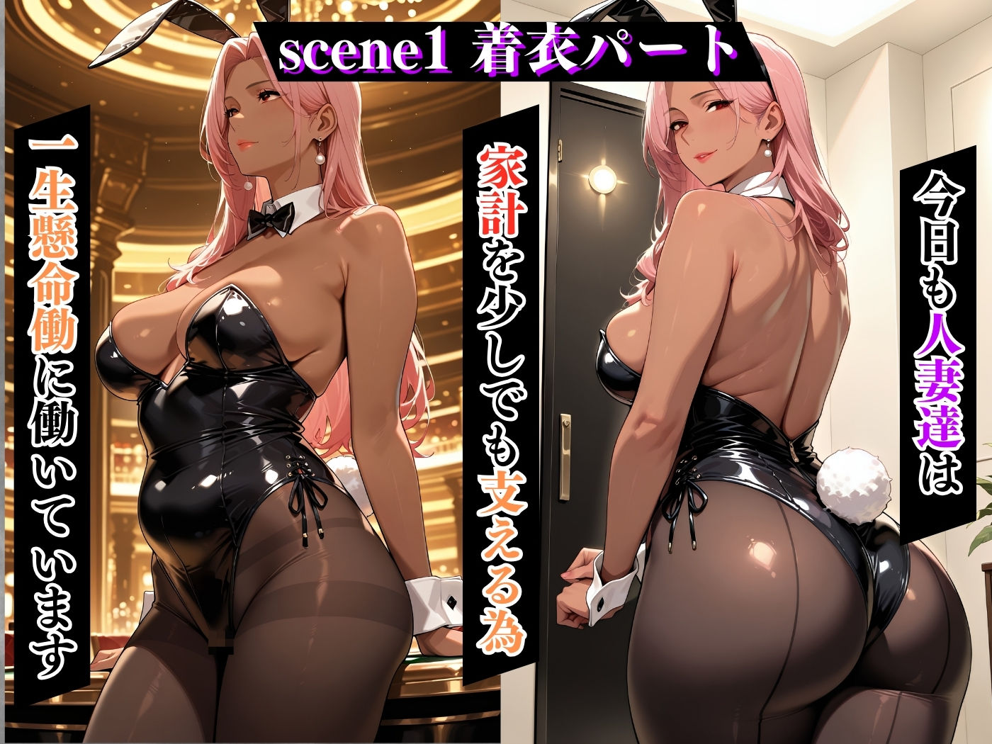 肉感人妻種付け〜熟した黒バニー集団孕ませ オナホ化公認カジノ〜 サンプル4ページ目
