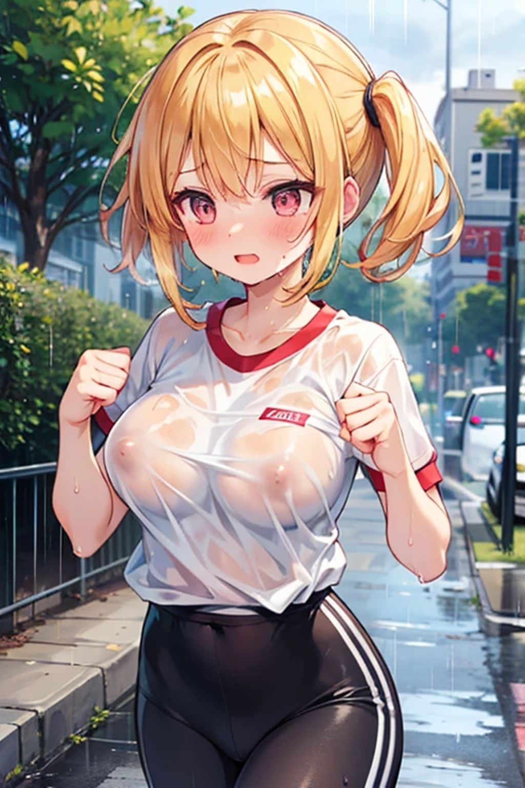 爆乳女子校生、びしょ濡れマラソン大会 サンプル3ページ目
