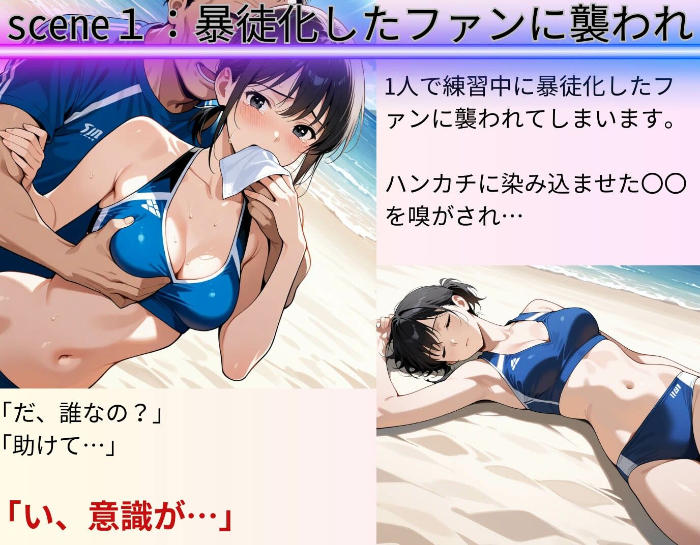 怒涛の連続ピストンに、止まらぬ強●絶頂！現役J〇ビーチバレー部員の若ま〇こ決壊＆崩壊 サンプル3ページ目