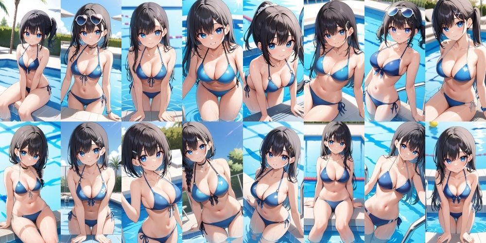 彼女とプール【500枚】 サンプル3ページ目