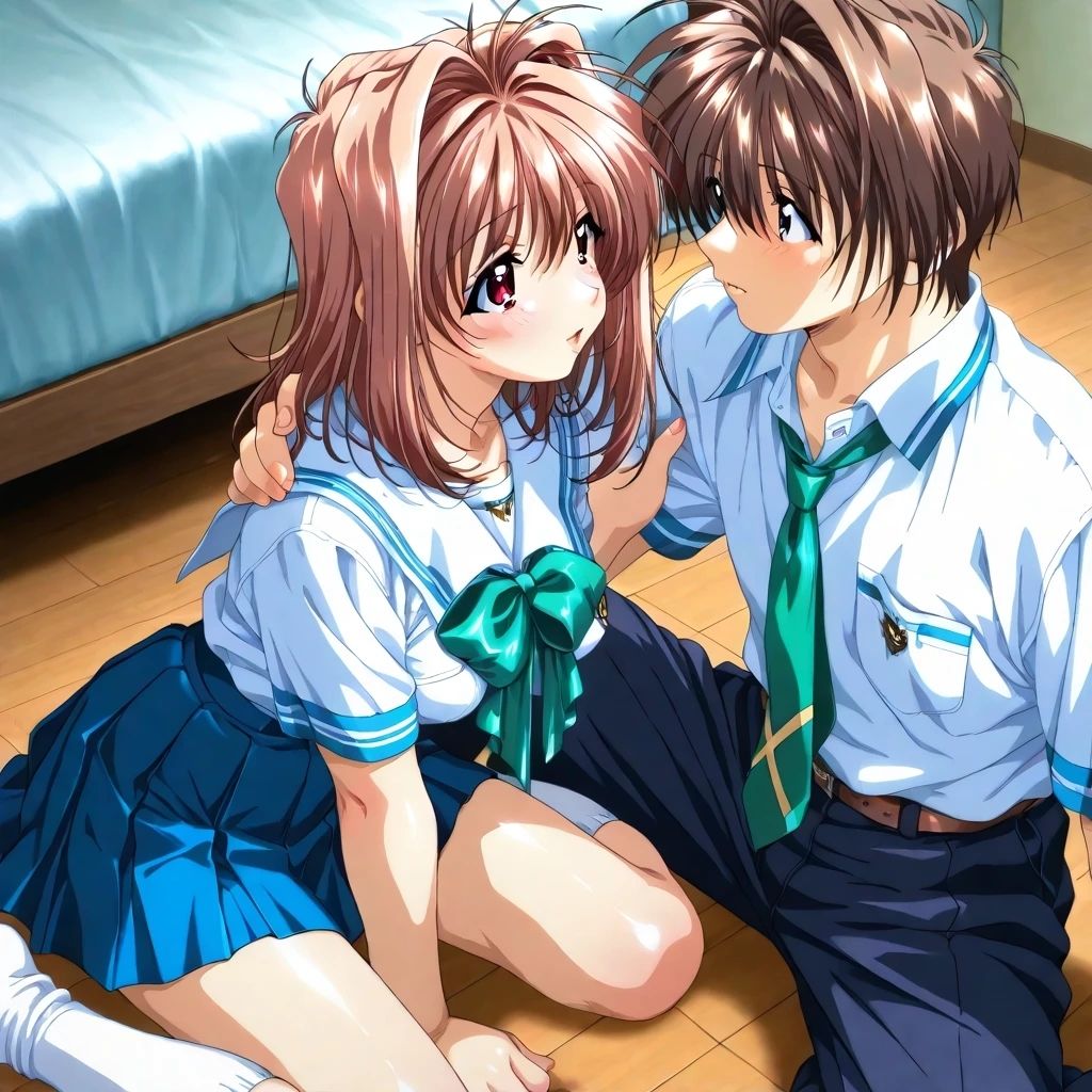 AIイラストCG集84  LOVERSー恋に〇ちたら  河〇理恵  初体験編 サンプル2ページ目