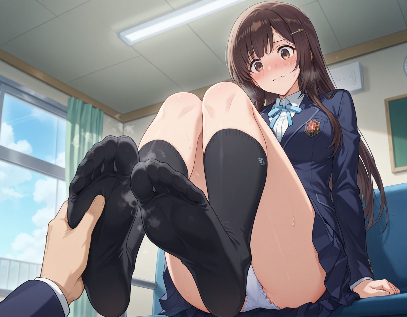 【228枚】木塲心咲のエロい足コキで大量射精したいっ！【オリジナル】［228 photos］ I want to ejaculate a lot with Misaki Koba erotic footjob！ ［Original］ サンプル3ページ目