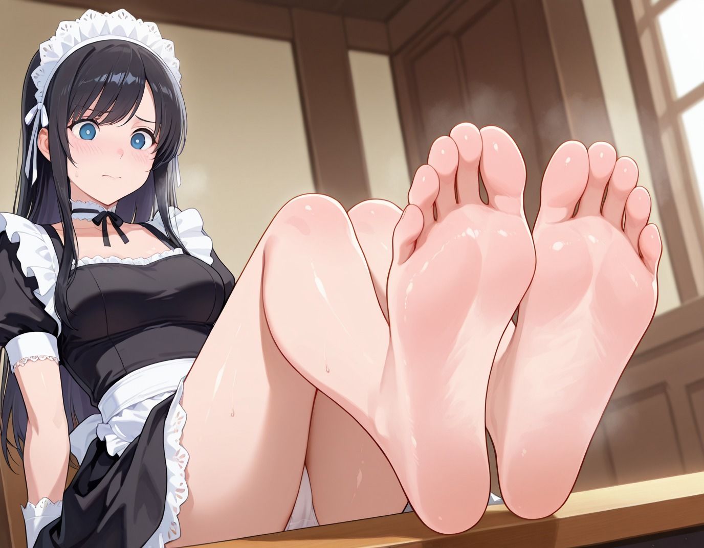 【225枚】春咲桜のエロい足コキで大量射精したいっ！【オリジナル】［225 photos］ I want to ejaculate a lot with Harusaki Sakura erotic footjob！ ［Original］ サンプル5ページ目