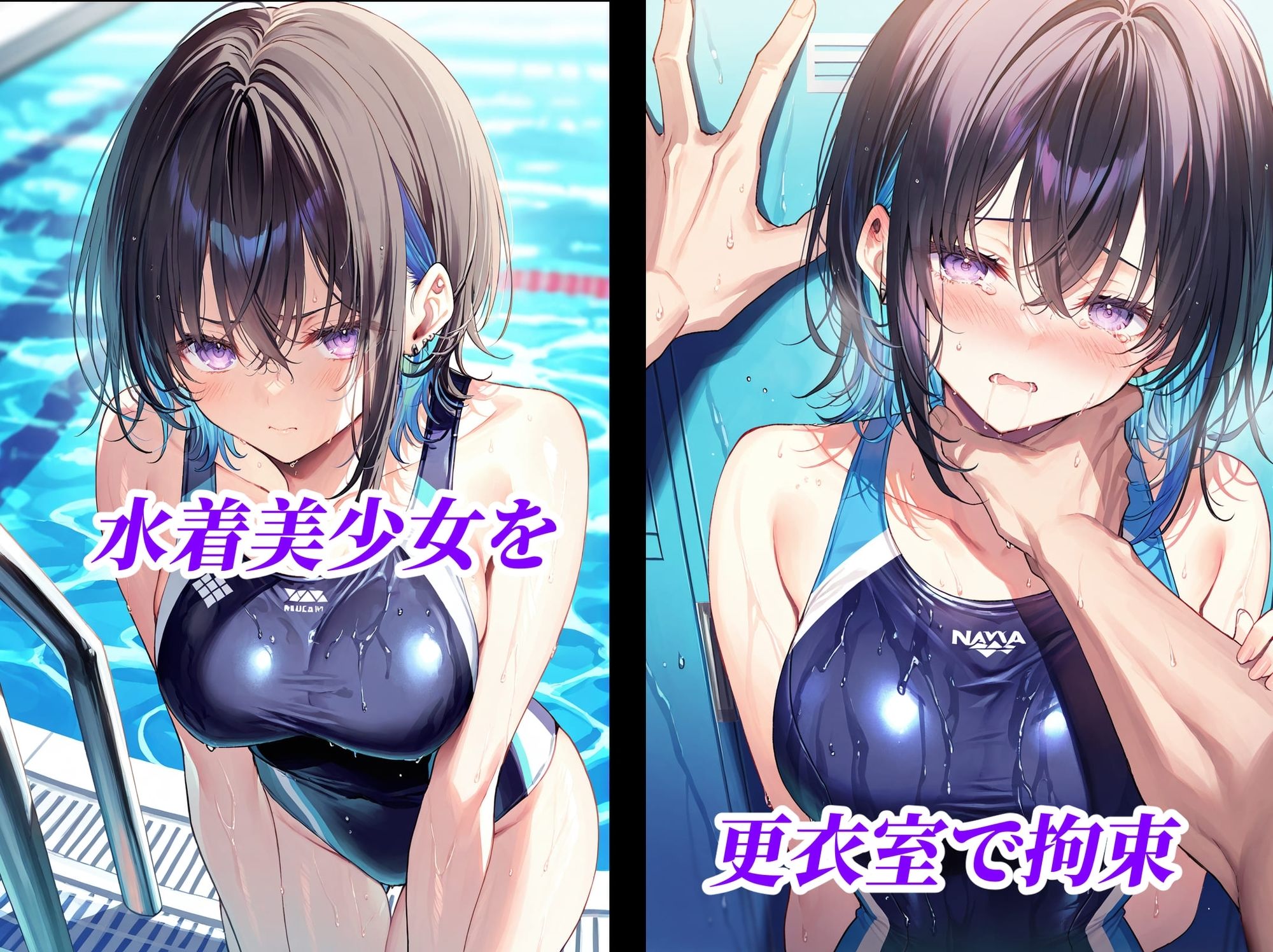 水着JK媚薬で強●発情 サンプル1ページ目