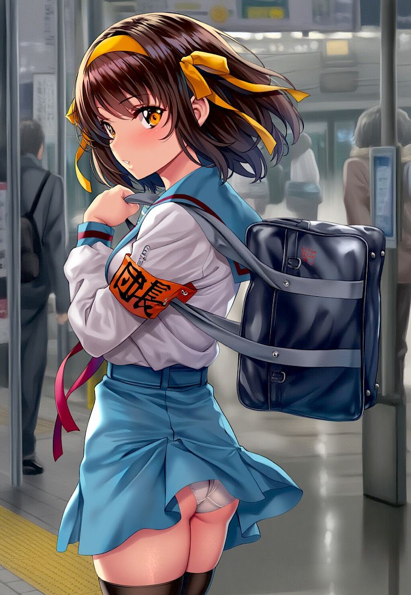 今日のおかず 涼宮ハ◯ヒの憂鬱 涼宮ハ◯ヒ〜電車編＆路地裏編〜 サンプル3ページ目