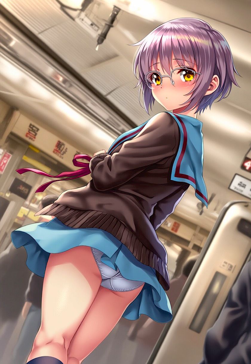 今日のおかず 涼宮ハ◯ヒの憂鬱 長◯ 有希〜電車編＆路地裏編〜 サンプル2ページ目