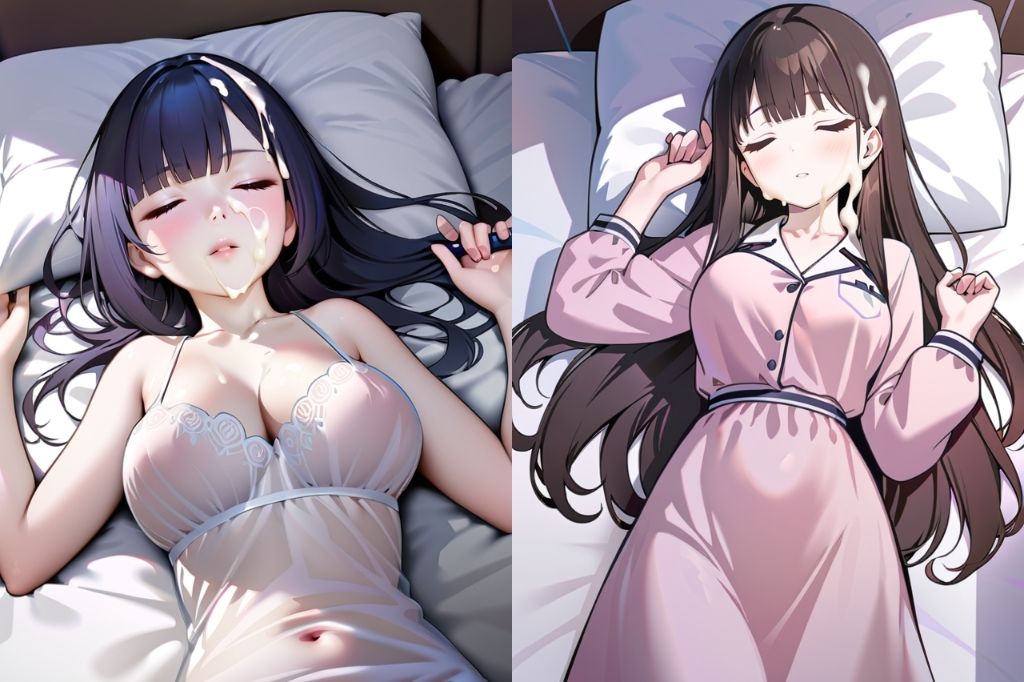 寝ている彼女が可愛いからぶっかけちゃったvol.2 サンプル2ページ目
