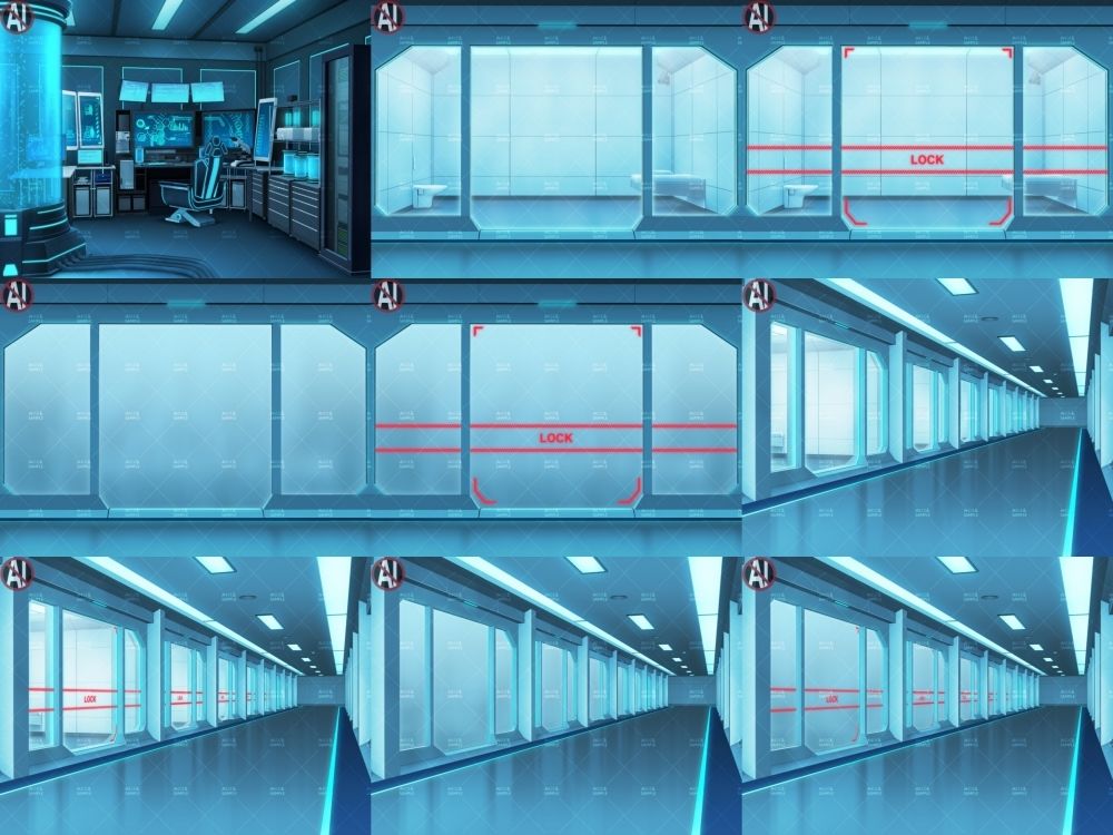 みにくる背景CG素材集『未来編』part02-Blue×Black-B サンプル2ページ目