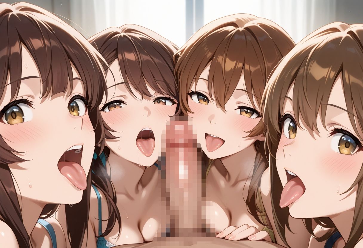性処理合宿 舐めたい女子校生大集合 溜まったモノ全部ちょうだい 童貞に精子の出し方おしえます サンプル2ページ目