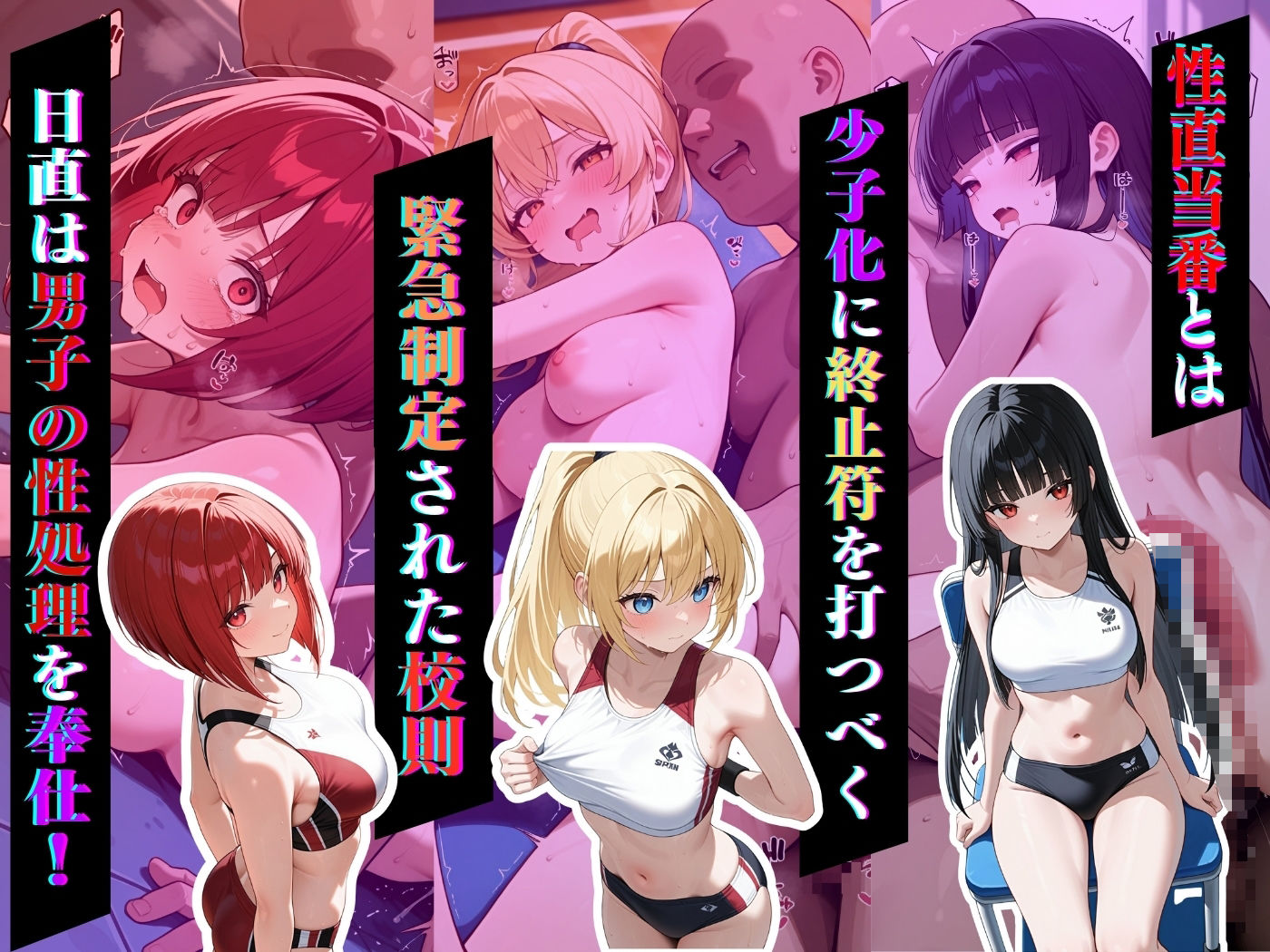【高画質】今日の性直担当は君達だ〜純白肌×陸上編〜 サンプル1ページ目