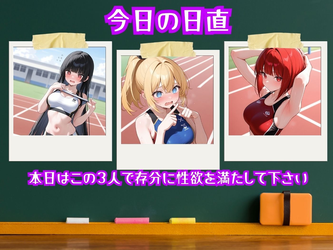 【高画質】今日の性直担当は君達だ〜純白肌×陸上編〜 サンプル2ページ目