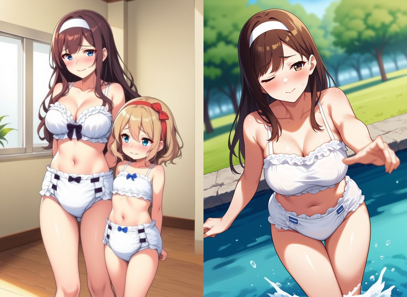 お漏らし母娘、羞恥のオムツモデルデビュー サンプル9ページ目