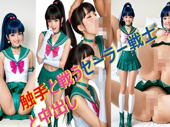 触手と戦うセーラー戦士に中出し