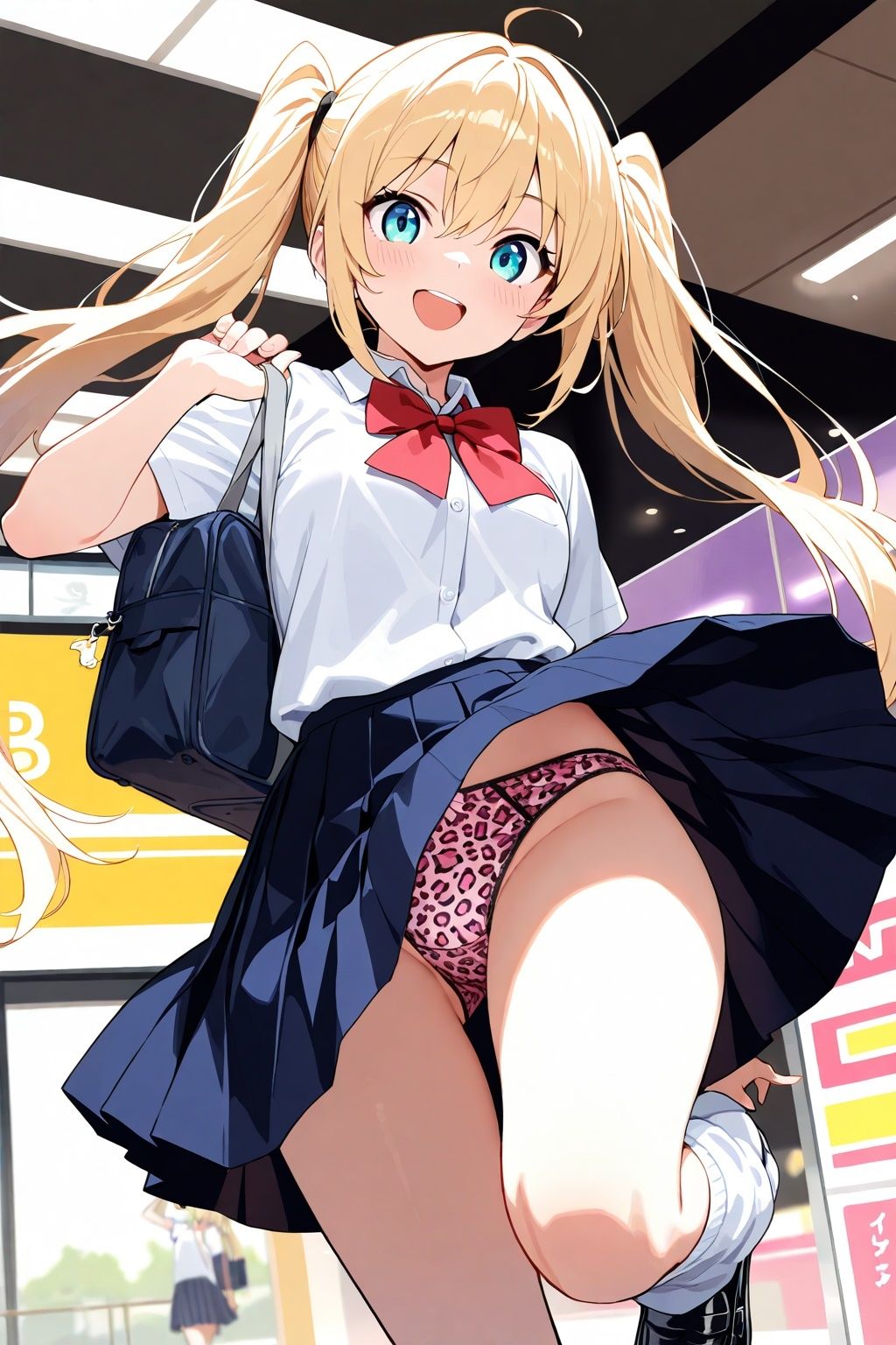 突風パンチラ  風ちらルーズソックスJK サンプル3ページ目