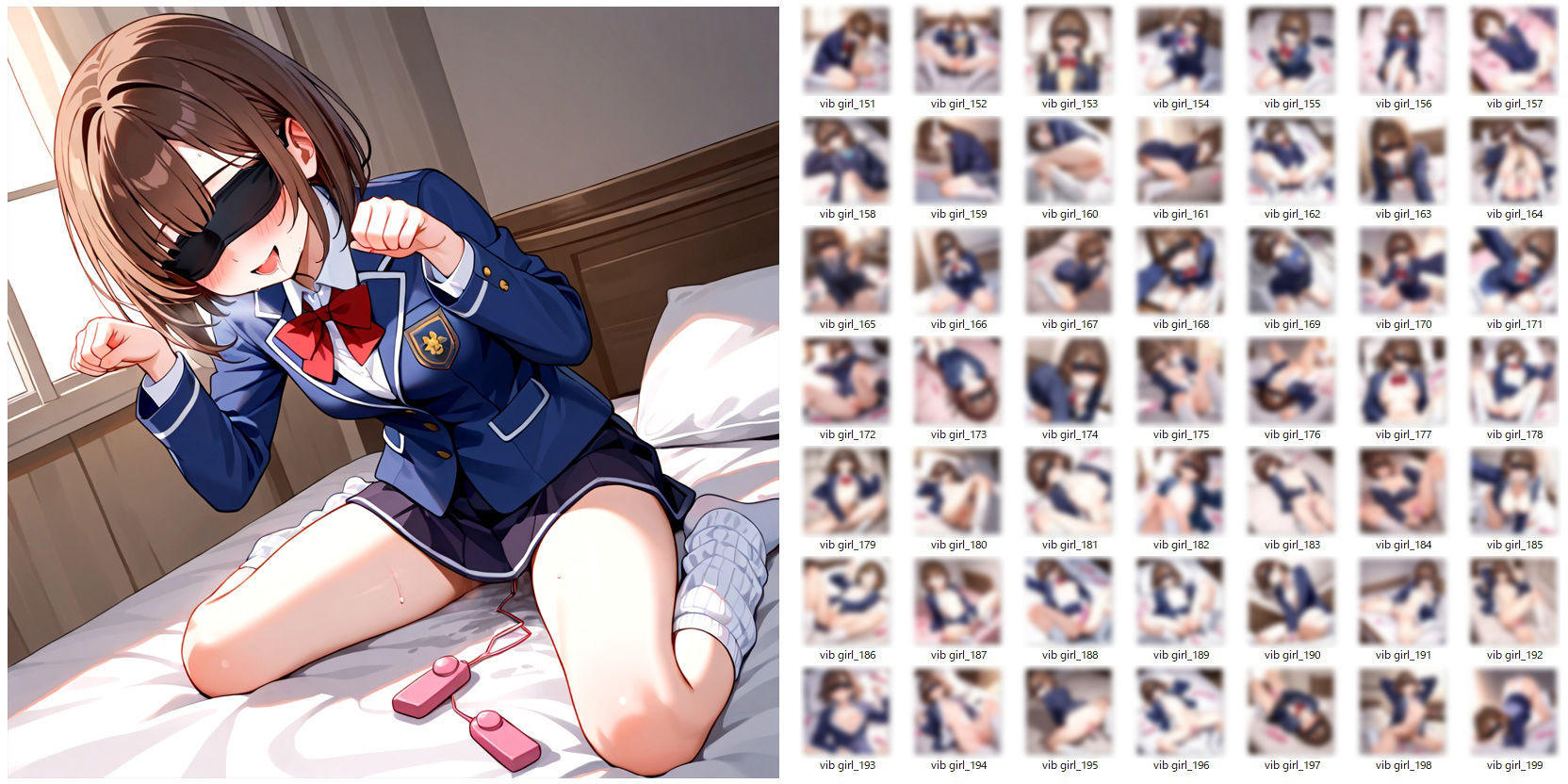 女の子が目隠しバイブで気持ちよくなってるだけのCG集 サンプル4ページ目