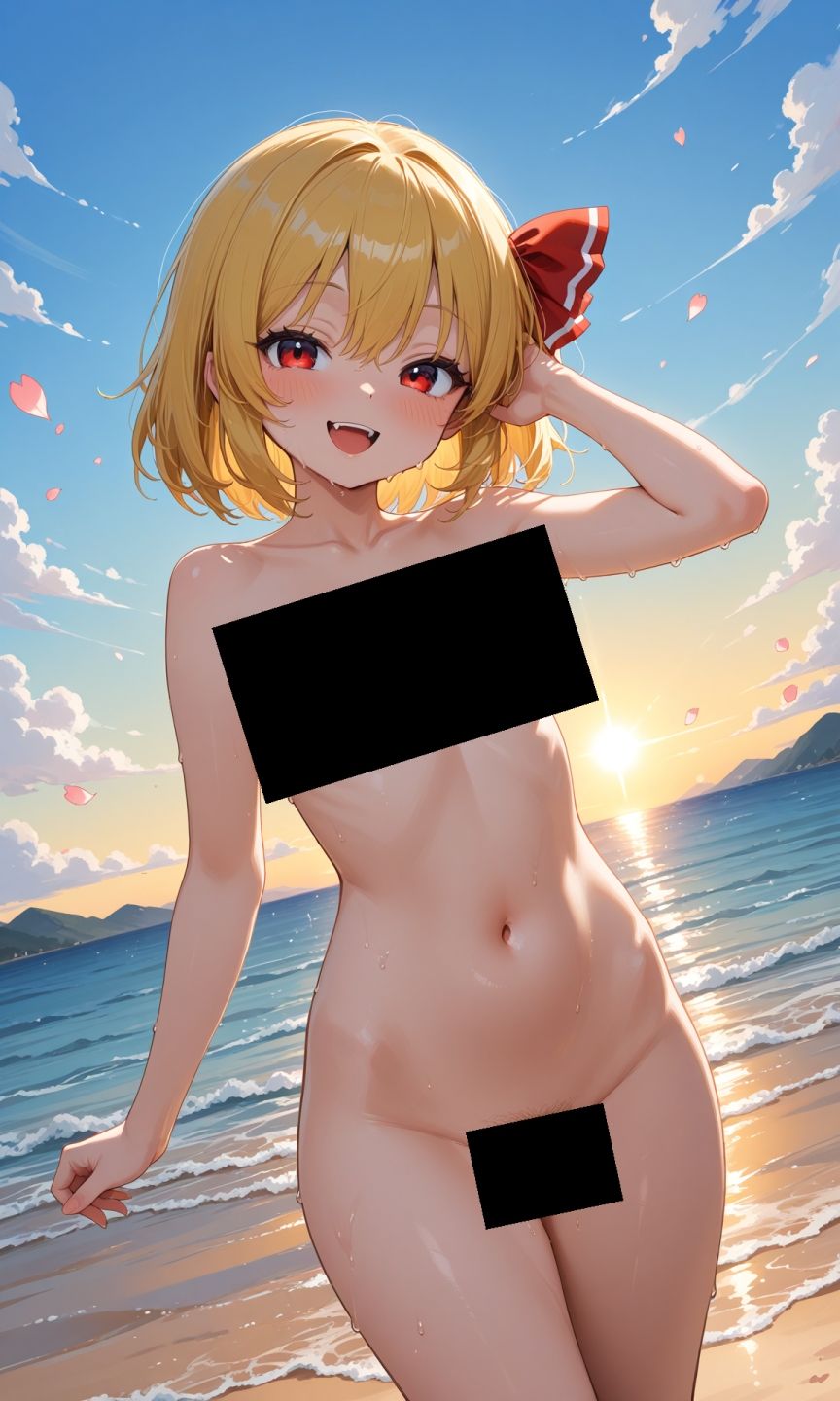 魔理沙はルーミアのえっちな写真を撮りたいようです。〜春の晴れた朝の海編〜 サンプル1ページ目