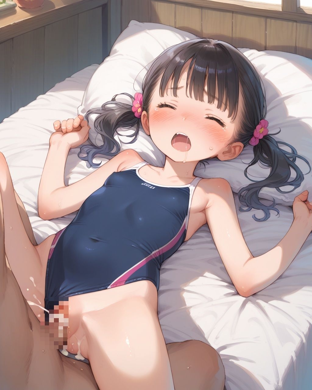 えっちに夢中なスク水ちっぱい妹が誘惑してきたので大量な中出しした サンプル10ページ目