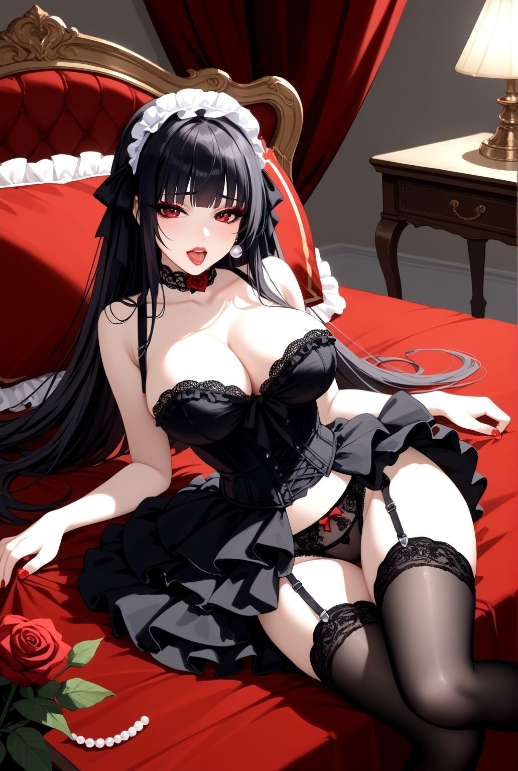 漆黒の館で戯れる巨乳ゴスロリたち 〜秘めたる悦び〜 サンプル1ページ目