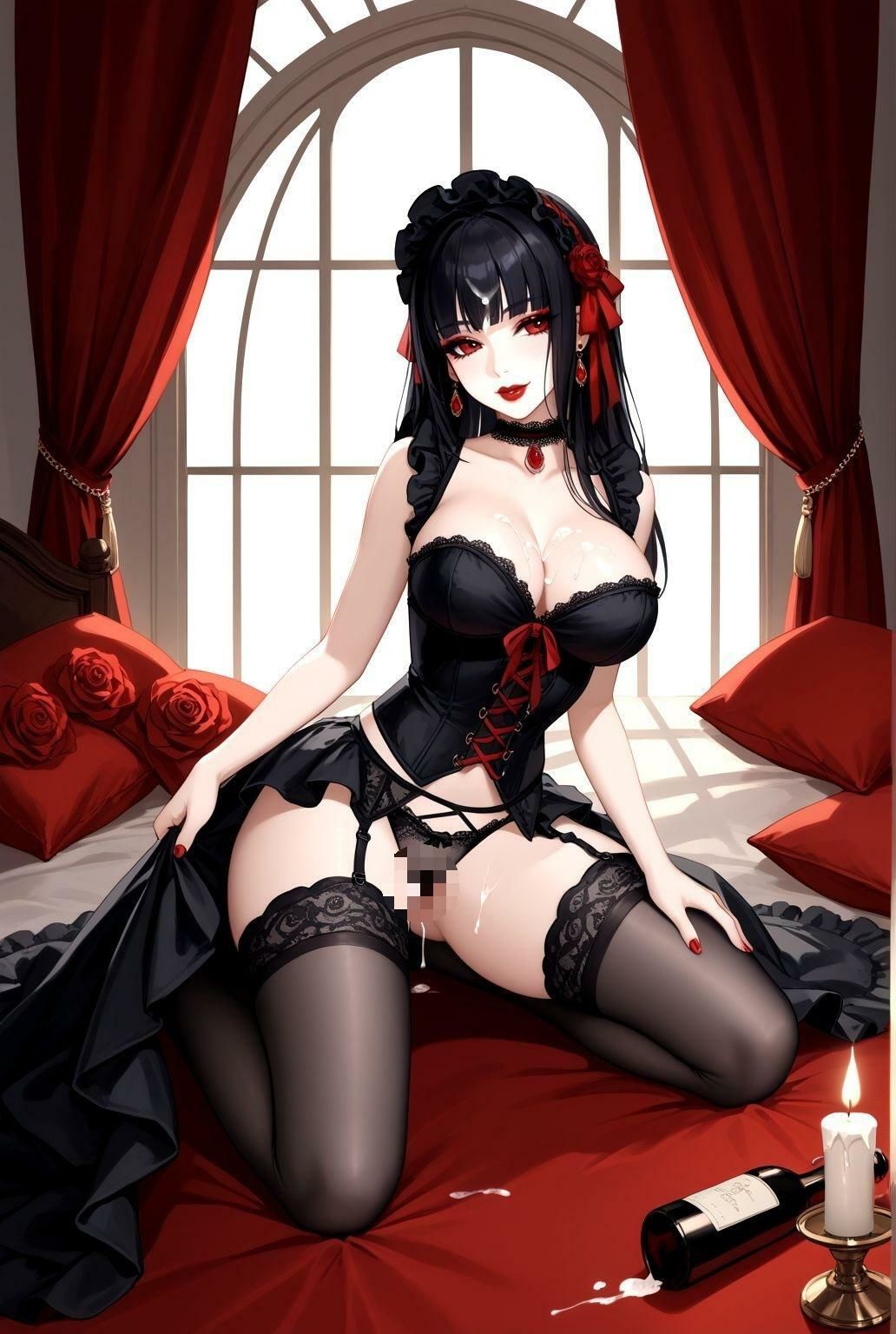 漆黒の館で戯れる巨乳ゴスロリたち 〜秘めたる悦び〜 サンプル10ページ目