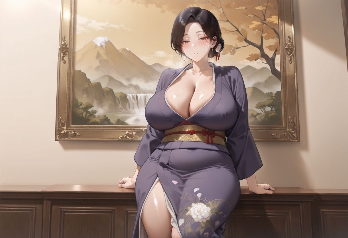 着物姿が古風な義母と本気の種付けセックス サンプル2ページ目