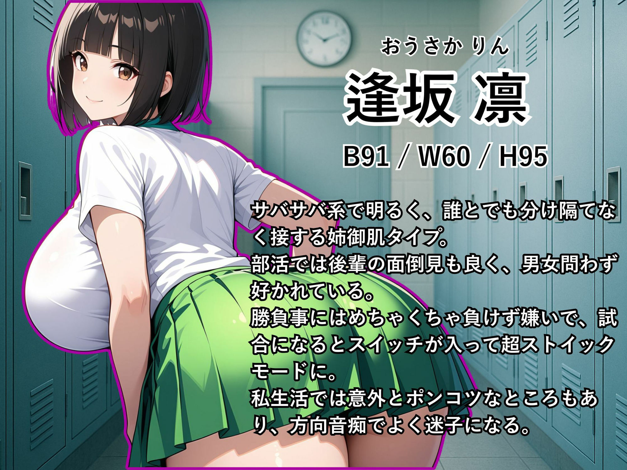 テニス部女子のデカ尻に我慢できず生ハメした  逢坂凛 サンプル1ページ目